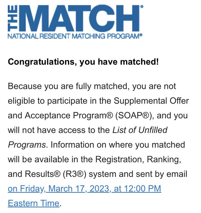 Grateful and excited! 😊
#Match2023 #MedTwitter