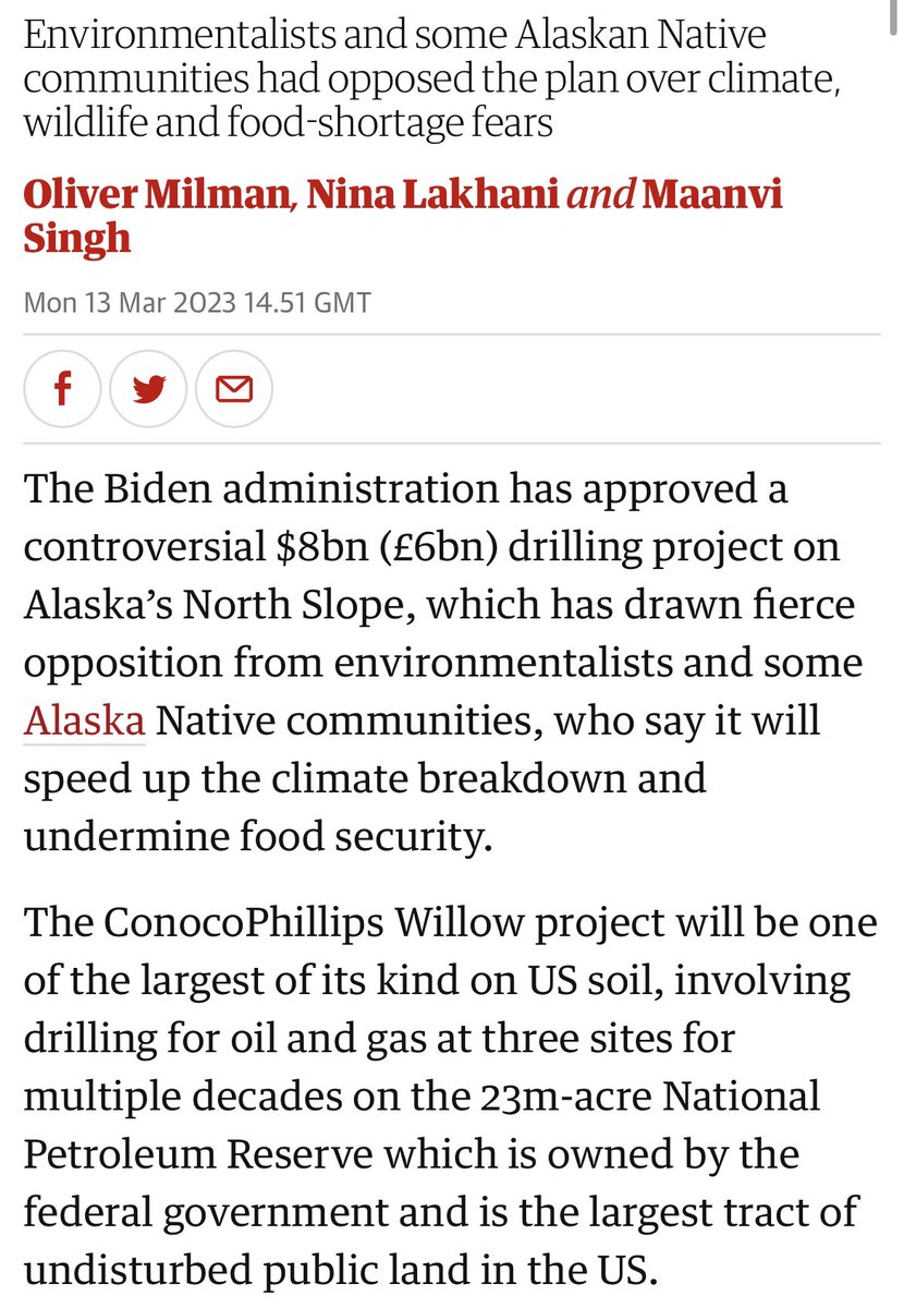 togetherlillies's tweet photo. Joe Biden has approved the willow project to go ahead. There’s quite literally no turning back.. no one on here seems to be talking about it. https://t.co/mZDFoKJCCF