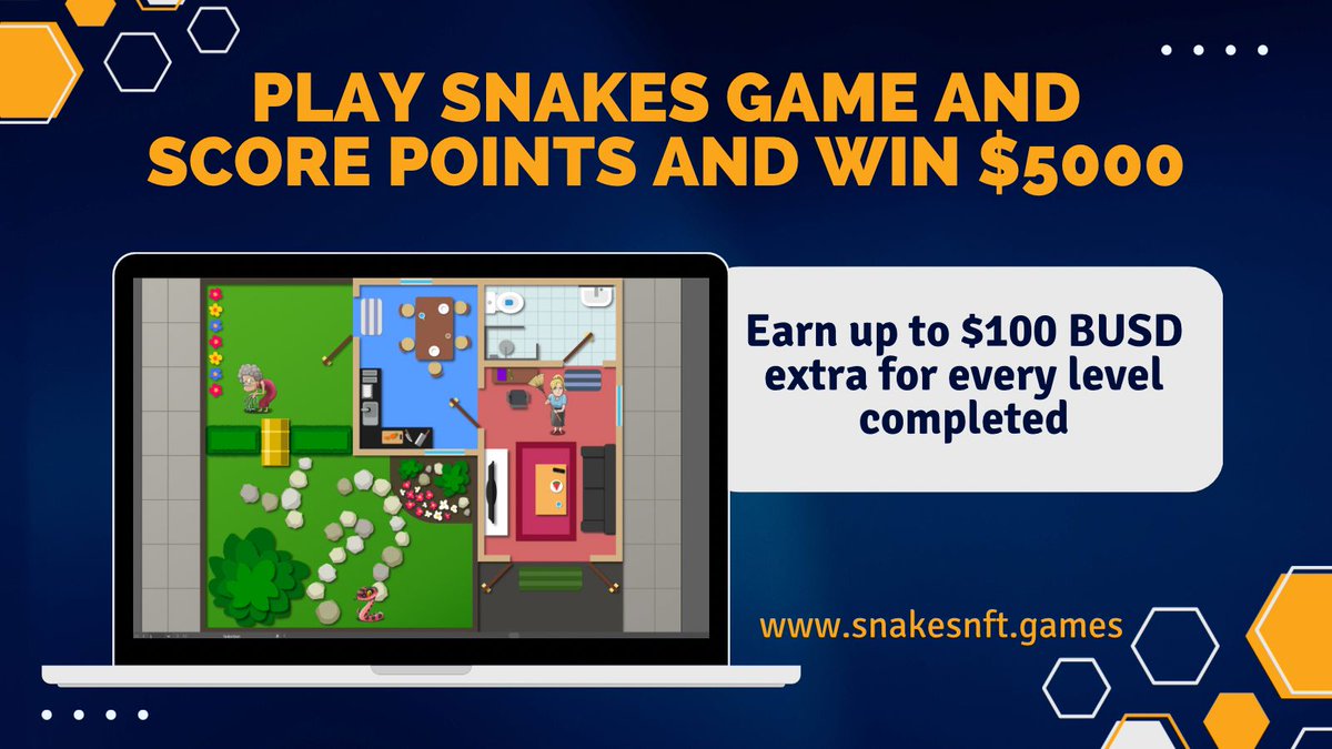 jake_carnation's tweet photo. 🥇 Play Game @SnakesOnNFT and score points and win $5000
🎁 Earn up to $100 BUSD extra for every level completed
#NFTGame #Crypto #rewards #eth #play2earn #nft #web3
@JamesOw84978987 @SammyDorf @NeoSonnetry @ReCannabis https://t.co/ZmNGugqXkR