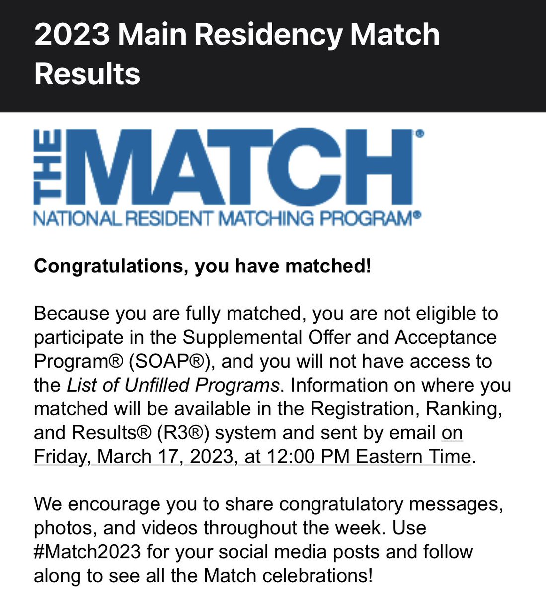 Your girl is matched! I am going to be a psychiatrist y’all!! To God be the glory. #Match2023 #psychtwitter #PsychedForPsych