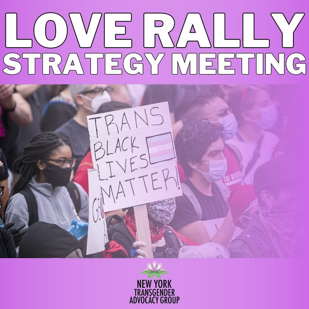 Are you outraged at all the anti-trans bills emerging? 

JOIN US FOR OUR LOVE RALLY STRATEGY MEETING BEGINNING THIS FRODAY MARCH 17TH 2023 at 4PM TO PLAN OUR RESPONSE TO THE VITRIOL OF HATE. 

🏳️‍⚧️ LINK TO REGISTER IN OUR BIO 🏳️‍⚧️
