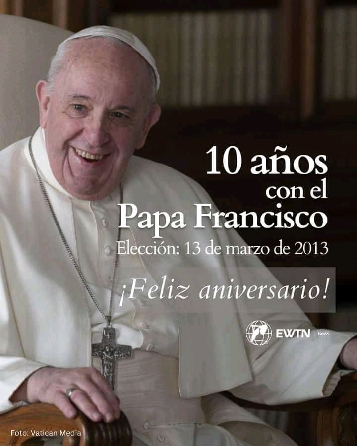 Nos unimos a la alegría de la Iglesia Universal por las celebraciones del primer decenio de pontificado de <a href="/Pontifex_es/">Papa León XIV</a>, un comunicador por excelencia y un constructor de puentes de paz y diálogo

#PapaFrancisco #PapaFrancesco #10AniversarioDePontificado