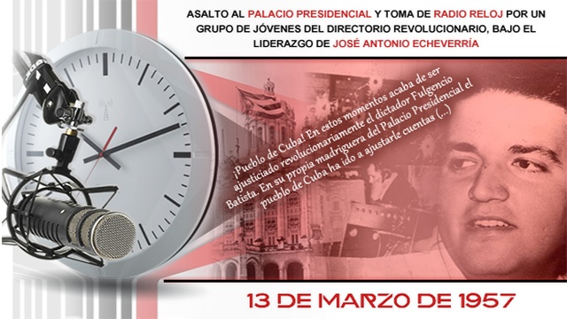 Las acciones vinculadas con el Asalto al Palacio Presidencial el 13 de marzo de 1957, constituían la respuesta y el compromiso
plasmado en la carta de México entre el Directorio Revolucionario y el Movimiento 26 de Julio con el propósito de derrocar
la tiranía batistiana.