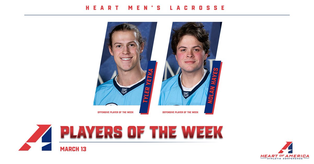M🥍, <a href="/SAUBEES/">Fighting Bees Athletics</a> Sweeps Heart Men's Lacrosse Player of the Week Honors!

heart.prestosports.com/sports/mlax/20…