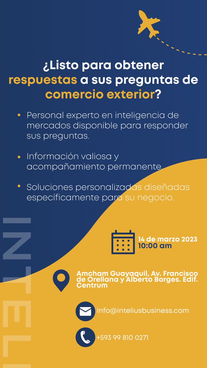 InteliusBI's tweet image. 📣Mañana martes 14 de marzo participaremos en el #openhouse de @amchamgye para responder todas sus preguntas sobre #comercioexterior #data y #oportunidadesdenegocio en extranjero🌎

¡No se lo pierdan!
⏰10h00 
📍Sede AMCHAM Guayaquil