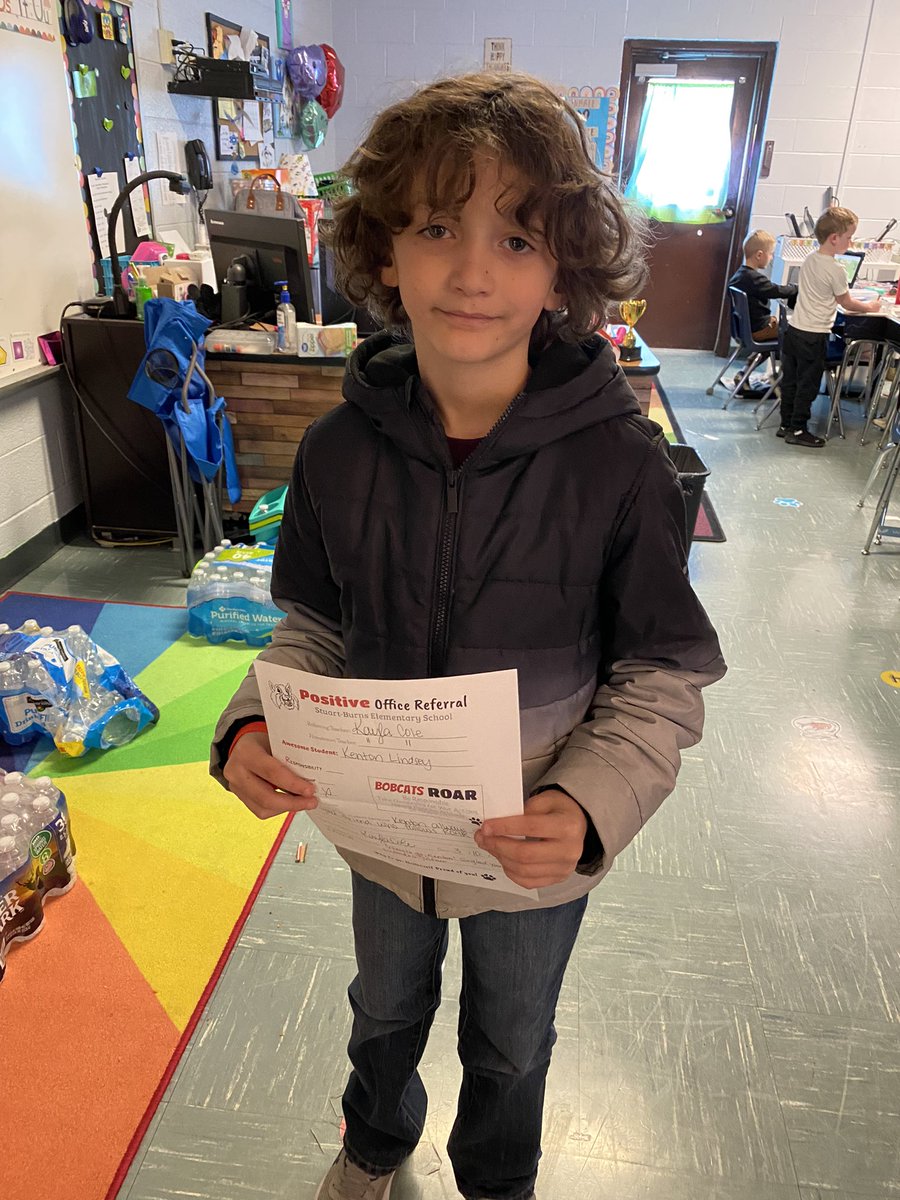 1st grade Bobcats showing off ROAR expectations! 2 students received positive office referrals! Love this system we have to support PBIS! 🐾✨