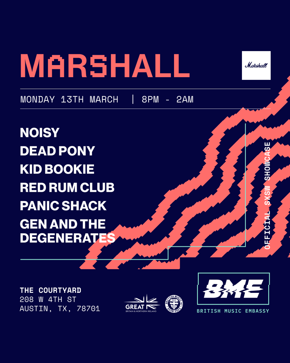 FIRST @sxsw showcase tonight with @marshallamps