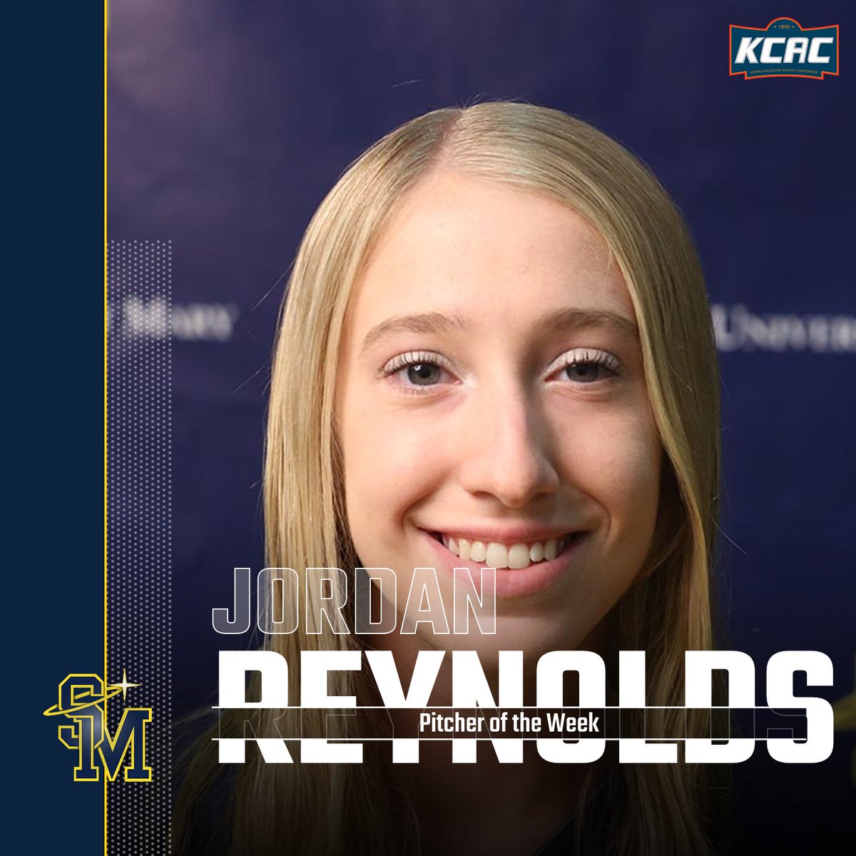 USM_Athletics's tweet photo. Jordan Reynolds was named KCAC Pitcher of the Week after her performances from March 6-12, congratulations!! #gospires

Full story here⬇️
https://t.co/cafwVRwq54 https://t.co/dhfakmn42W