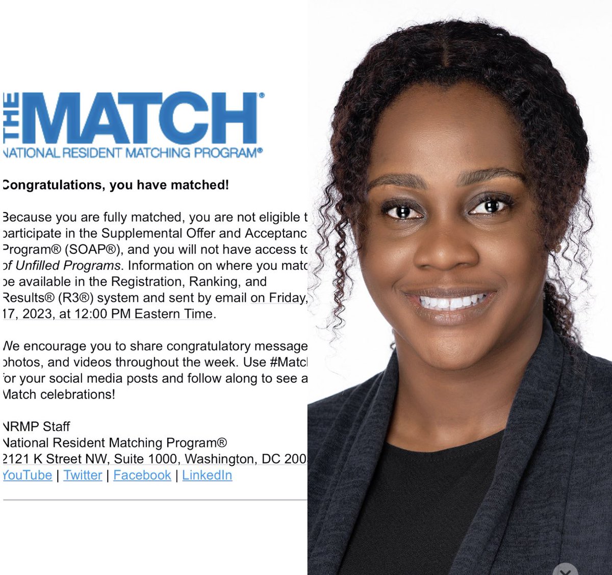 dr_Carmi's tweet photo. #gracefullyfound #Match2023 I am extremely grateful to God and my mentors @modeldoc @OkohMd for the support. The dream to becoming a cardiologist is on 💃. https://t.co/4e0zujk0KO