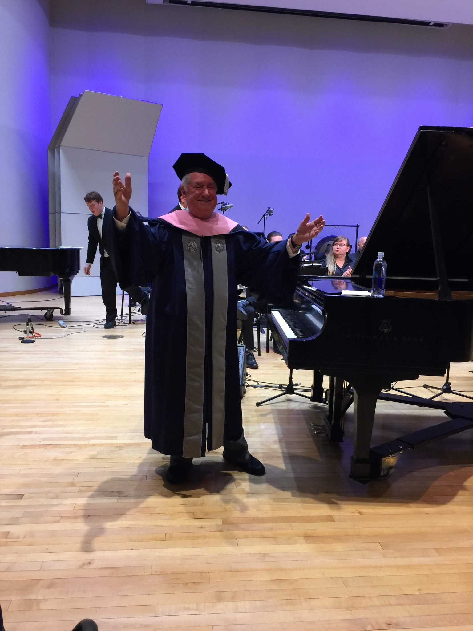 Happy Birthday, Dr. Neil Sedaka! at his Doctoral Ceremony.  