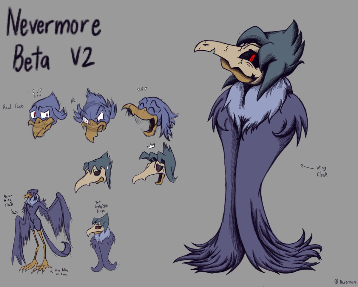 DrakonNegative's tweet photo. Since I haven’t been active lately, I’ve tried doing a more solid design for my oc/avatar of Nevermore, it’s not final but I do like the changes I’ve made. Feedback is appreciated, as always. #oc #OC #originalcharacter https://t.co/vjQJenbo5x
