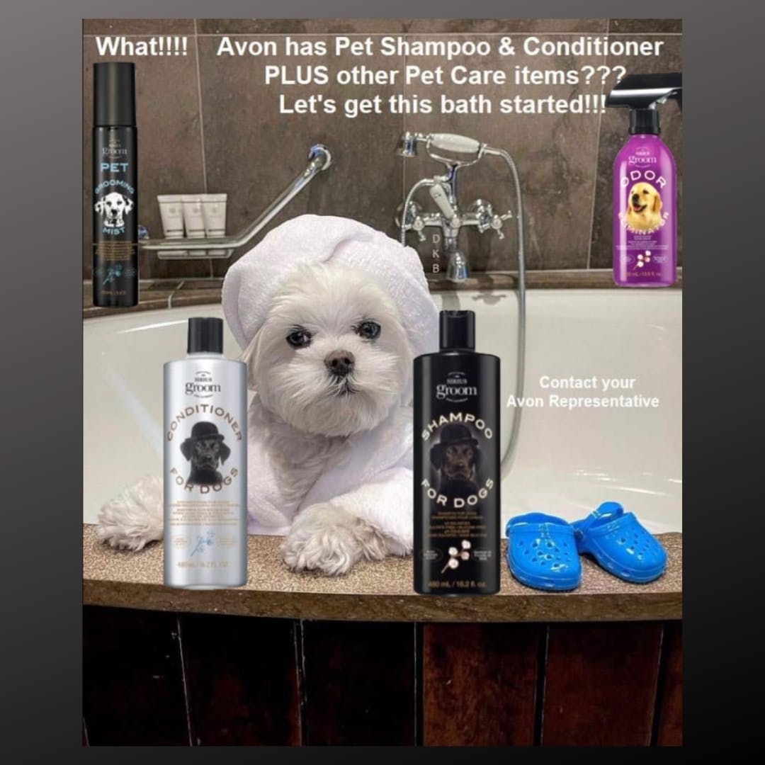 pamsavonshop's tweet image. You didn't know Avon carried these products and more??  Where have you been?  Your pets need pampering, too!  #PetShampooAndConditioner #SiriusGroom #PamperYourPets #AvonRep #pamsavonshop @avoninsider avon.com/repstore/pamwa…