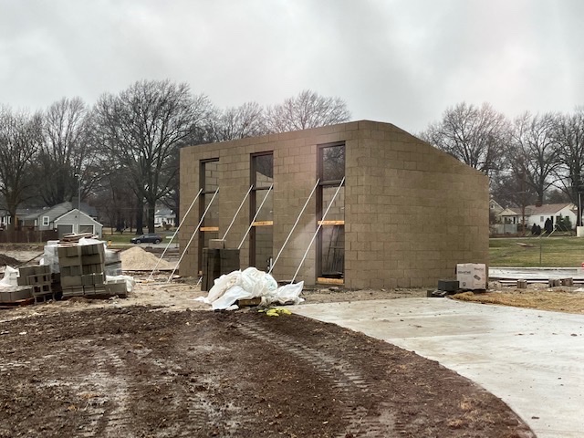 MissionKSPksRec's tweet photo. Mohawk Park is on schedule despite wild temp. fluctuations. ADA access points were buttoned up this week, progress on restrooms &amp; storage, retiring old drains, removing of fencing &amp; landscape prep. Next up: exterior walls, roofing &amp; striping the parking lot stalls. #missionparks https://t.co/G8tmjKBTNU