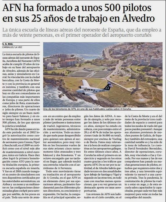 Santiago Garrido (@santiagogrial) on Twitter photo A escola <a href="/AfnPilotos/">Atlantic Air Academy</a> leva 25 anos formando a 500 pilotos que comandan avións por medio mundo. Son o principal operador aéreo de Alvedro e son, sobre todo, boa xente. Un orgullo para A Coruña e para Galicia. A escola <a href="/AfnPilotos/">Atlantic Air Academy</a> leva 25 anos formando a 500 pilotos que comandan avións por medio mundo. Son o principal operador aéreo de Alvedro e son, sobre todo, boa xente. Un orgullo para A Coruña e para Galicia.