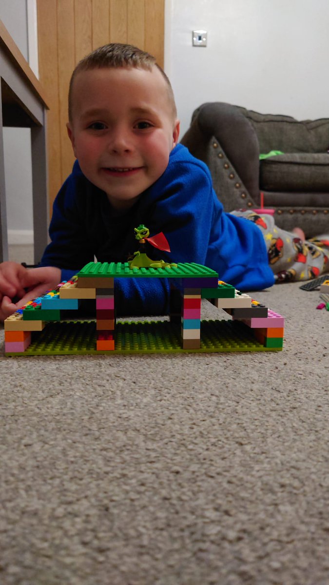 Alice54835850's tweet photo. Jack's Lego bridge he's made tonight. @WMPrimaryF2 https://t.co/4hNBRfoAT6