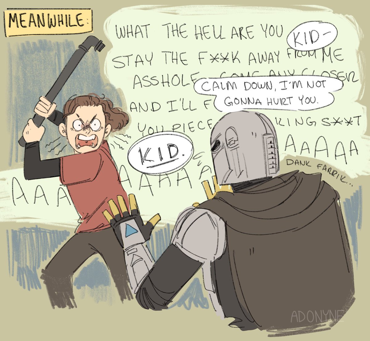 Adonyne's tweet image. If they switched places suddenly I feel it might go something like this
#TheLastOfUs #TheMandalorian