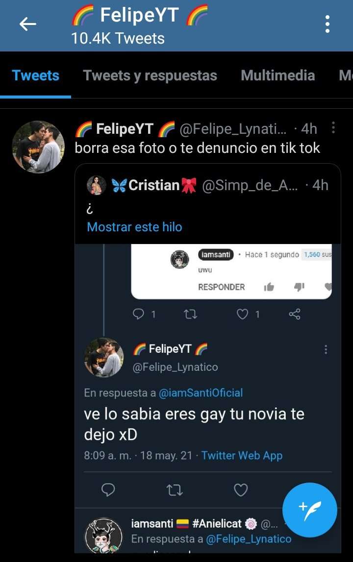 cuenta_funados's tweet photo. Hola, vengo a exponer a @FelipeYTOficial por cosas asquerosas que el hizo en 2021.

En 2021 el se llamaba Felipe_Lynatico, el en 2021 acosó a una persona y público su cara, además de que estafó alguien para que le hiciera una miniatura a su vídeo y no le pagó. https://t.co/wHKeHovvn0