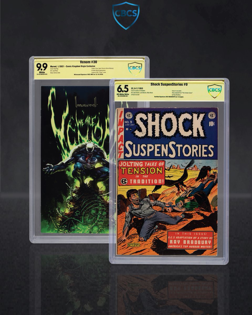 CBCScomics's tweet photo. No need for a witness on these! Whether it is brand new or vintage, our expert Verification team can authenticate your favorite signature. Check the link below for more info!

#cbcsomics #comicbooks #signatures #signedcomicbook #venom #vintagecomics 

https://t.co/jBz2unmntn https://t.co/01RHzGlpTh