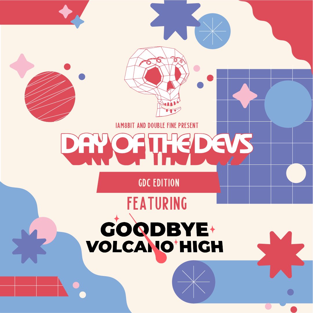 EbethO's tweet photo. The cat, er...dino is out of the bag. Very excited to share I'll be with the @KOOPMode folks at #GDC, showing off their upcoming narrative game Goodbye Volcano High as part of @dayofthedevs. You'll find us in Moscone West, 3rd Flr all 5 days. Can't wait! #IndieGames #CANGameDev https://t.co/ZdXwpX5T4p