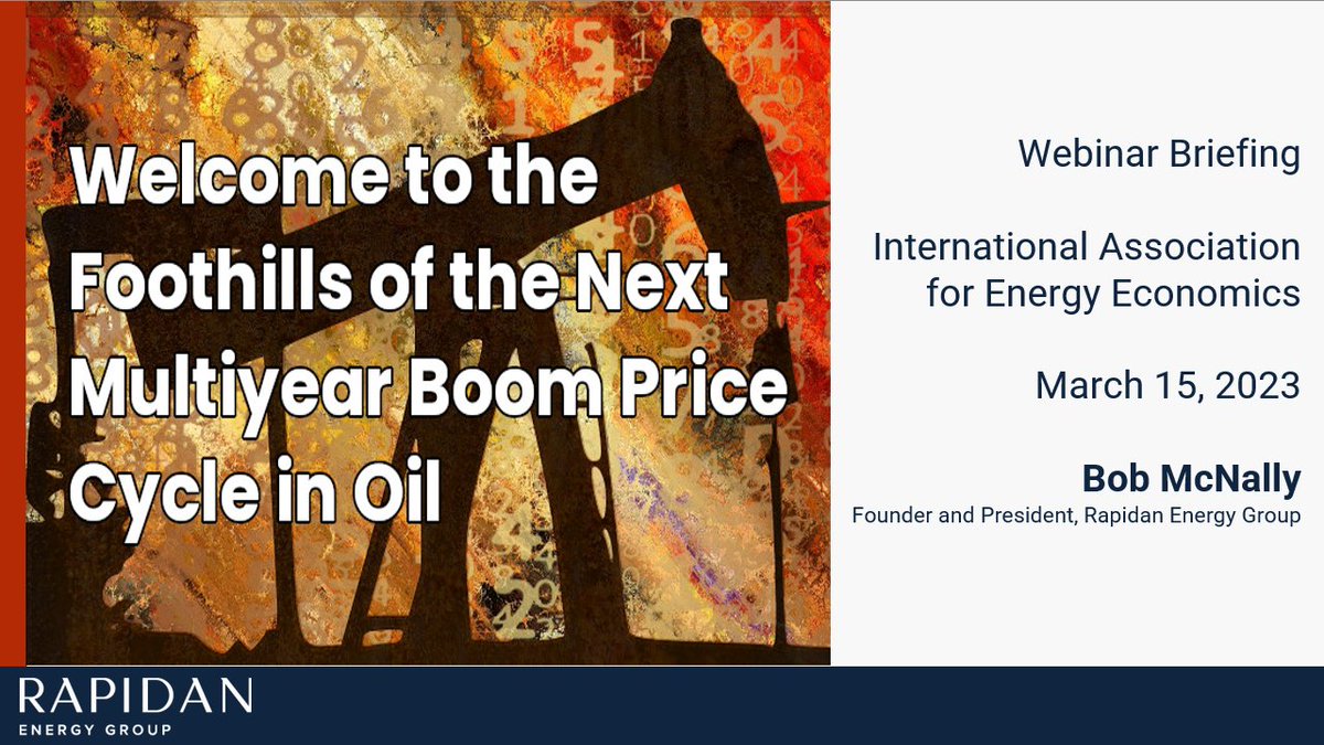 Bob_McNally's tweet photo. Note to self: Try to avoid scheduling webinars about looming multiyear boom oil price cycles when the market is experiencing elevated très bearish risk of incipient financial contagion. #awkwardtiming
Wednesday, the show must go on.
https://t.co/MZ21r2pWde
@RapidanEnergy https://t.co/FrrbjtiHMk