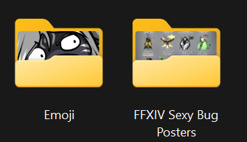 SilverSkeejee's tweet photo. Seeing this image as a preview for my drawn emojis folder amused me, so according to friends I then had to name the folder next to it appropriately. https://t.co/ODx9eDM57S