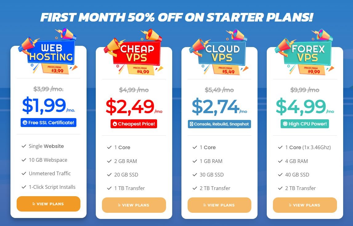 HostigerGlobal's tweet photo. FIRST MONTH 50% OFF ON STARTER PLANS!
#webhosting #vps #cloud #forex https://t.co/RD6MTWQpFx https://t.co/x6TO7muh8y