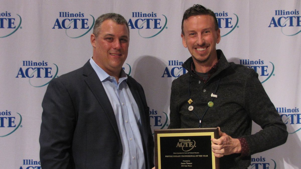 Congratulations to Dr. Jason Tanner, John A. Logan Community College, IACTE Postsecondary Professional of the Year!