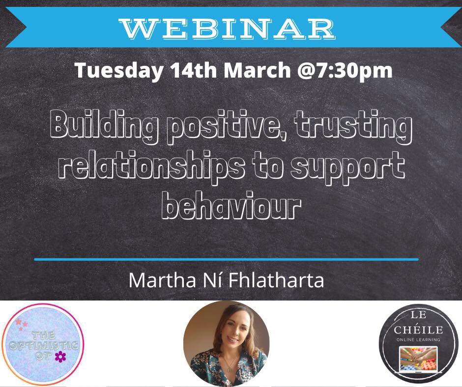 SNA Webinar - Building positive, trusting relationships to support behaviour

Taking place tomorrow night at 7.30pm 

A recording will be shared with all attendees 

@Equality4SNAs <a href="/SNAsSpeakOut/">SNAsSpeakOut (Carol) #RespectForSNAs 💙</a> 
<a href="/SNAAGIre/">SNA_Advocacy_Group</a> 

Registration is open now at;

lecheileonlinelearning.ie/webinars/snas/…