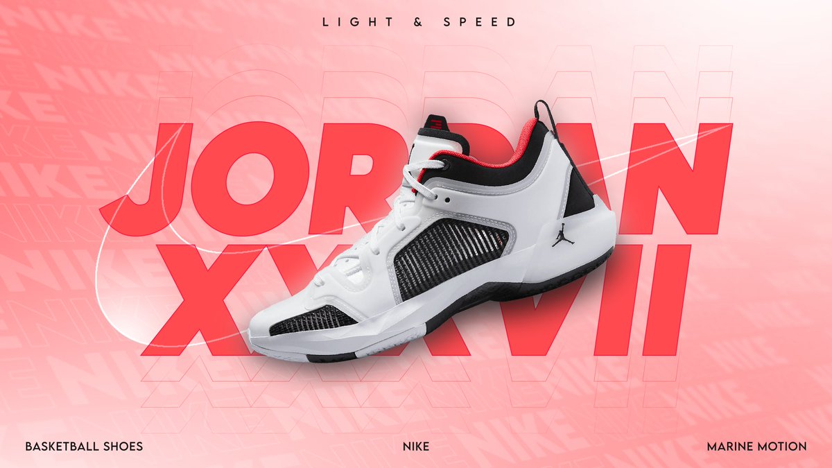 marine_motion's tweet photo. Product Poster Graphic Design.
Nike Air Jordan XXXVII Low White and Blue.
@Nike @nikebasketball 
#nike #nikeshoes #nikebasketball #airjordan #xxxvii #airjordans #shoe #productposter #productposterdesigns #poster #posterdesign #posterdesigns #graphicdesign https://t.co/gHttFTaW8t