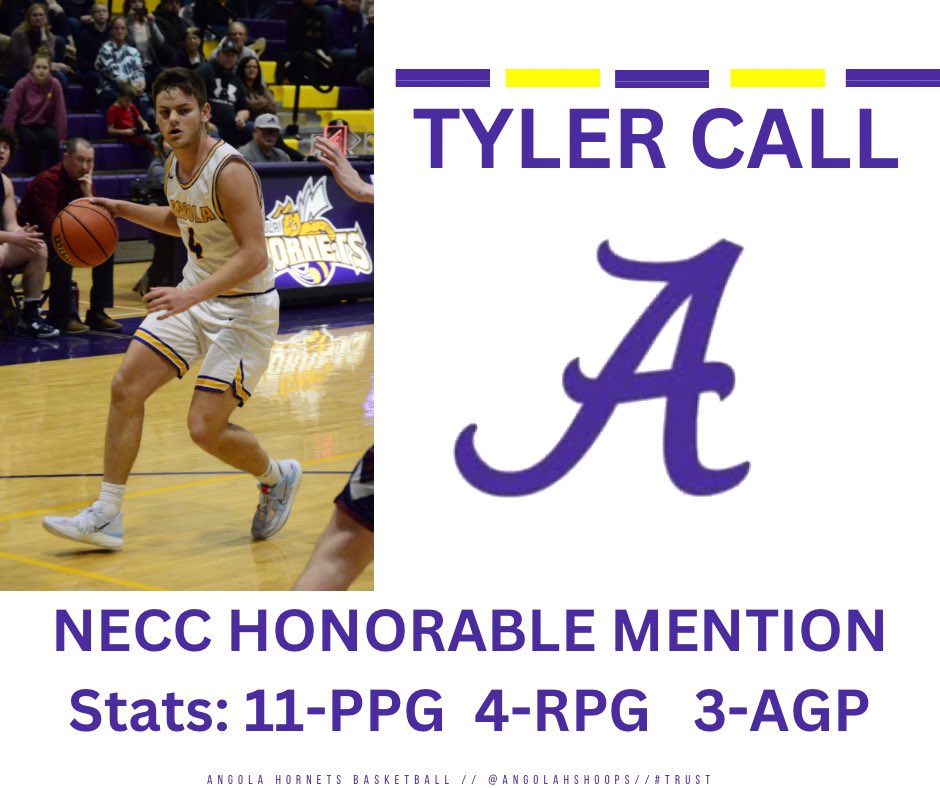 Congrats to Dane Lantz for getting All Conference Necc and Tyler Call on Necc Honorable Mention 

<a href="/SteveLantz1/">Angola Hornet Athletics</a> 

#APRIDE #TRUST