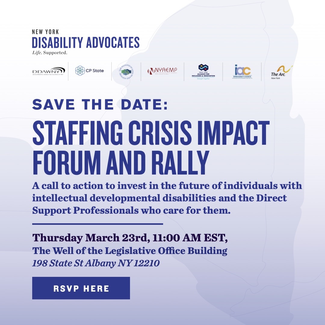 NYDisabilityAdv's tweet photo. Join us for a call for action in Albany on 03/23 to remind lawmakers that #carecantwait.
 
If you can't be there in person, check out our social media toolkit to learn how to advocate online: https://t.co/Z2q3uuV9Wx

RSVP HERE: https://t.co/RewUHeZRZI https://t.co/uDoc49MrNl