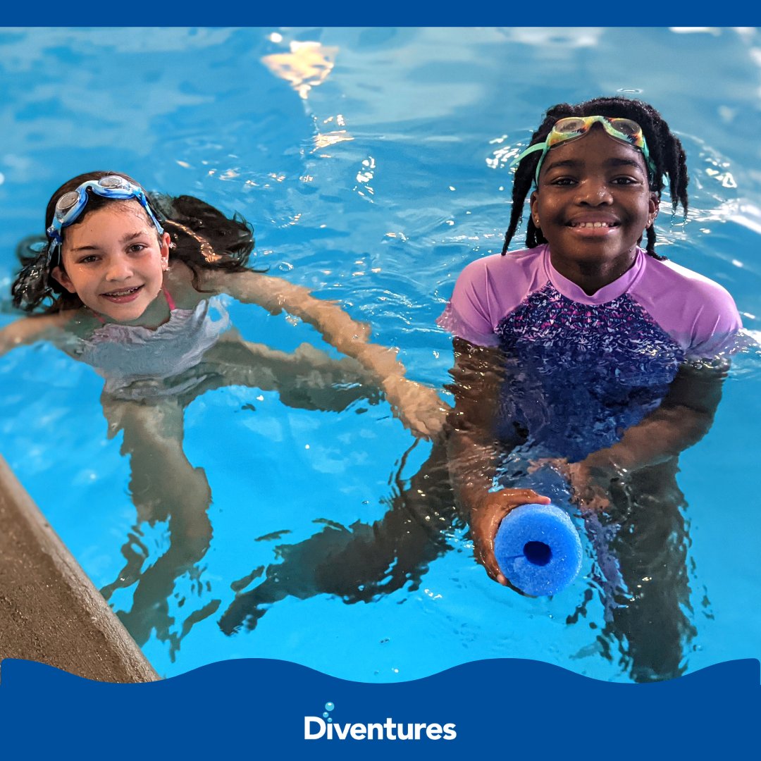 Diventures's tweet photo. In addition to learning swim safety skills, swim lessons also allow for a safe space for children to learn social skills and build friendships! 😃

#swimlessons #diventures https://t.co/OoFXX6AWkD
