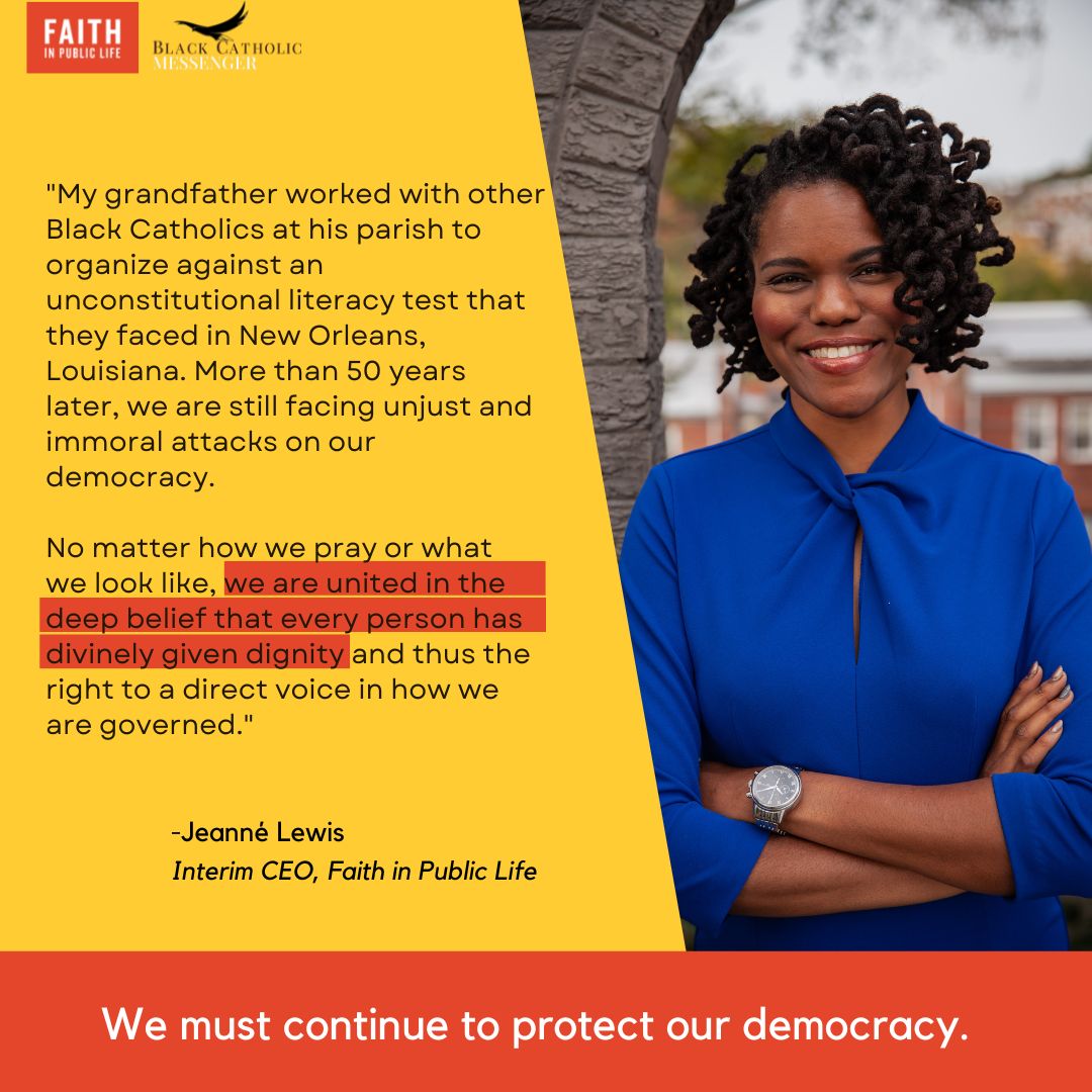 FaithPublicLife's tweet photo. It has been 58 years since #BloodySunday. @msjeannelewis made it clear: “Bloody Sunday and the long march to equal rights are a religious and moral story at their core.”

Read Jeanné's latest in @BlkCathStories here: https://t.co/sNCY6bn8A5 https://t.co/bA44wuQbvi