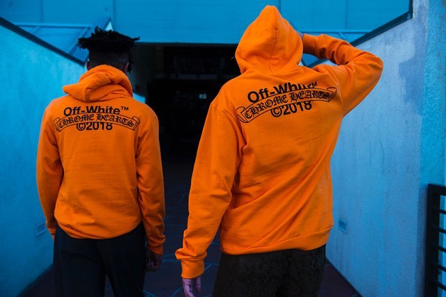ModernNotoriety's tweet image. Off-White™ x Chrome Hearts Hoodie (2018) 🧡