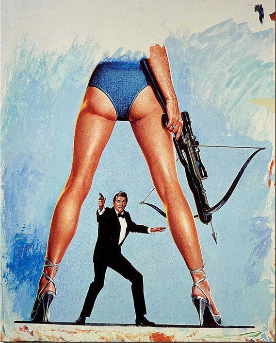 How cool is this? Never seen before. Original artwork by Brian Bysouth #foryoureyesonly #JamesBond