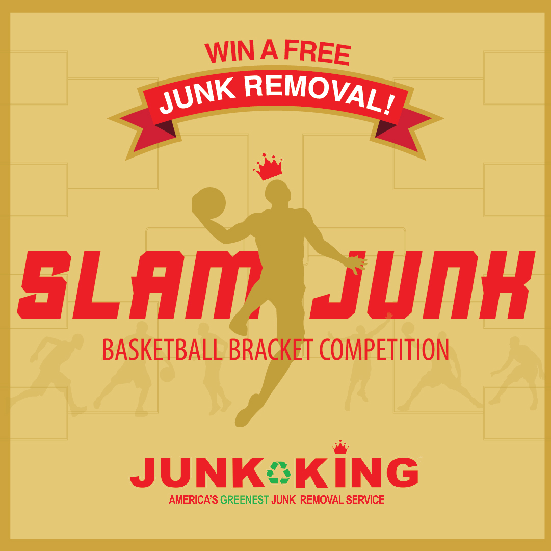 Can you hit a “Slam Junk”? Take your chances against thousands of Junk King customers for a chance to win a free junk removal and there will be two winners this year! #JoinTheMadness by filling out your bracket by March 15: bddy.me/3ZLrFr1