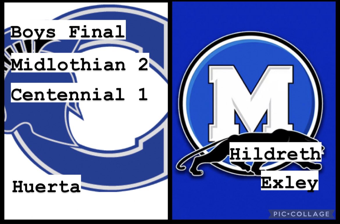 FINAL from Midlothian 

The boys end the season with a 2-1 win over Centennial on Monday. Just like the girls, Panthers are District champs and without a district loss. Both teams end with a 15-0-1 district mark. Panthers will be the 1 seed for playoffs. Centennial is the 2 seed