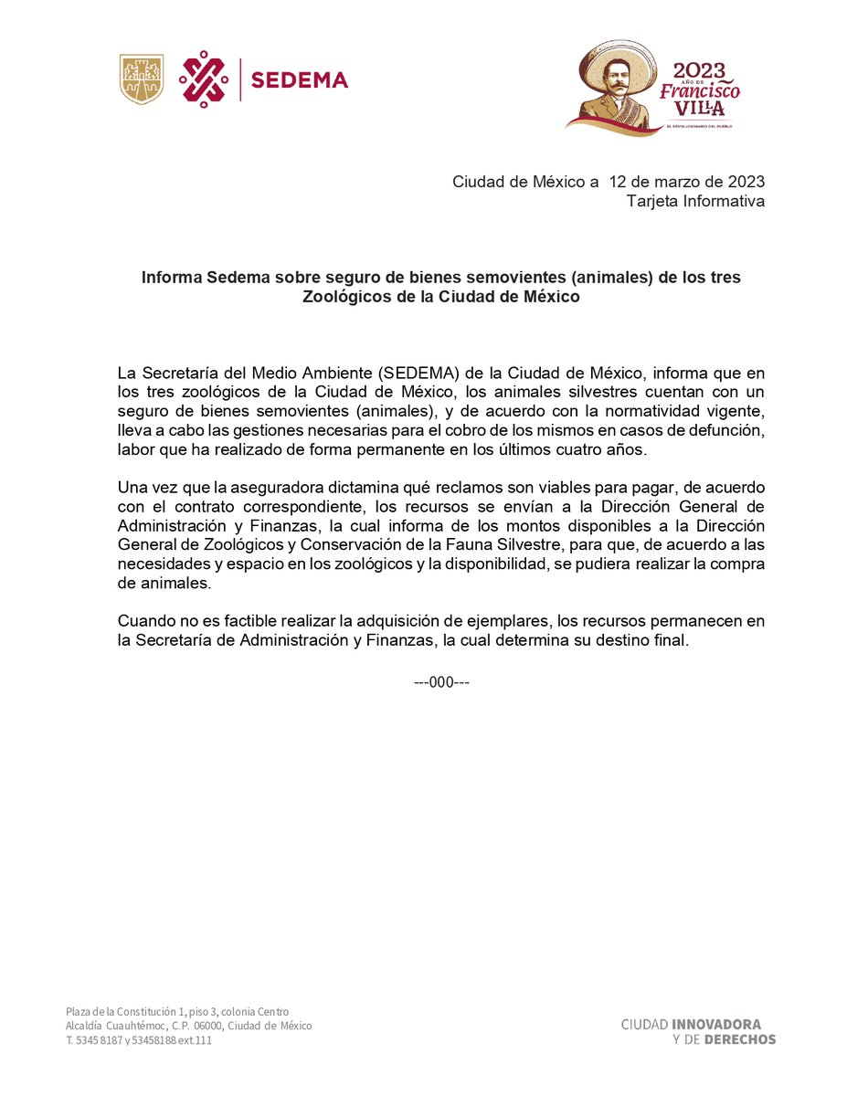 YoAmoaLaCiencia's tweet photo. La SEDEMA confirma el cobró de seguros por la muerte de animales.

En una "tarjeta informativa" sin firma como es costumbre, tratan de justificar el porqué no se pueden rastrear más de 21 millones de pesos.

Y la muerte de 1508 animales en solo cuatro años. https://t.co/7Byhs7J8qR