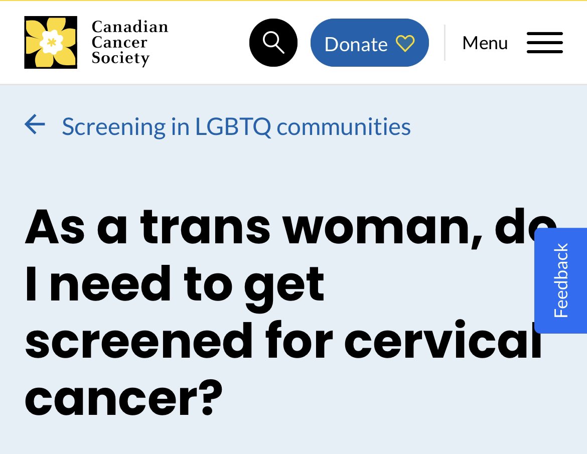 aimeeterese's tweet photo. “It can be difficult to make cancer screening a priority, especially when there's not a lot of information out there about cervical cancer risks for trans women. You may also be concerned about things like experiencing transphobia during the screening process.” https://t.co/a8Hfu6Zwip