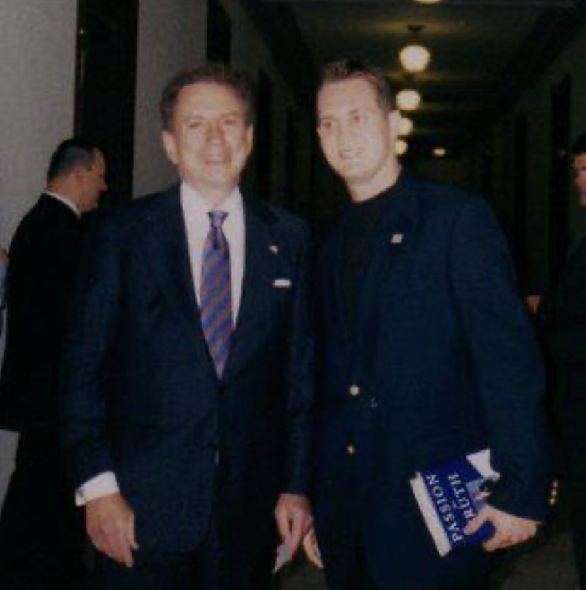 NathanRShrader's tweet photo. Boy Meets World’s @BenSavage is running for Congress in California. He and I share one thing on our resumes: we were both Arlen Specter interns in the US Senate. I was Specter class of 2001 and he was class of 2003! #internships #Beltway #ArlenSpecter https://t.co/R0kO2XGjn1