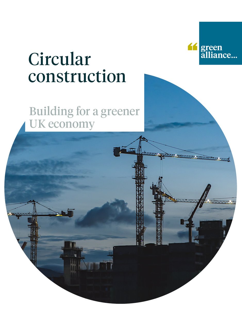 To become circular, the construction sector needs financial incentives and support, more circular design and retrofitting, and better data, according to <a href="/GreenAllianceUK/">Green Alliance</a> green-alliance.org.uk/wp-content/upl…