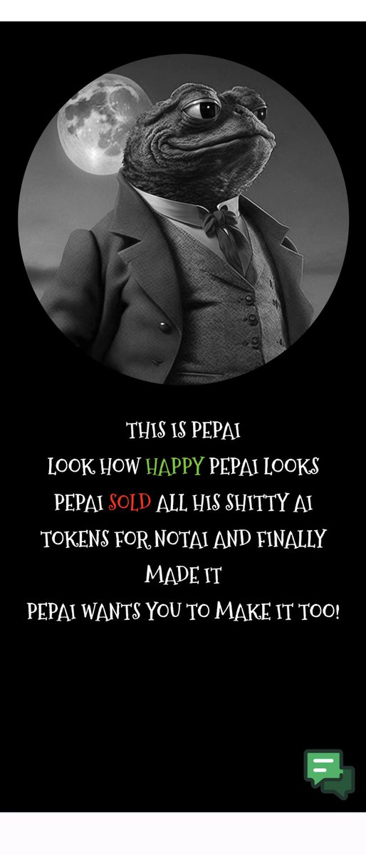KalastajaEemeli's tweet image. @NOTAI_AI Ze PepeAi gives a shit for RUGZ and Zaves ur Day
