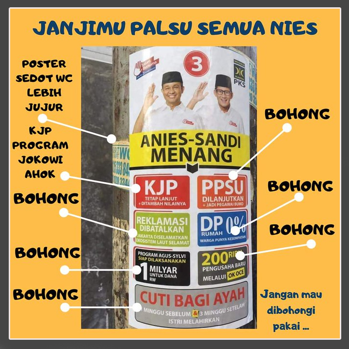 MbahnyaN's tweet photo. @Relawananies Jangan percaya. Janjinya palsu semua https://t.co/RJv0lLsivc