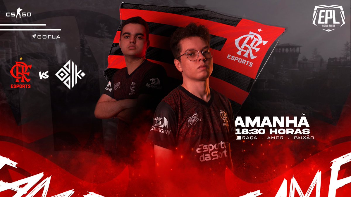 flaesports's tweet photo. Nação, amanhã às 18:30h temos um jogo muito importante valendo vaga para os playoffs da EPL World Series: Americas, contamos com a presença de toda torcida em nossa em transmissão:

🏆: EPL World Series: Americas
⏰: 18:30h
📺: https://t.co/0W0iv65Q2F

#goFLA 🔴⚫ https://t.co/vfqKBNHesu