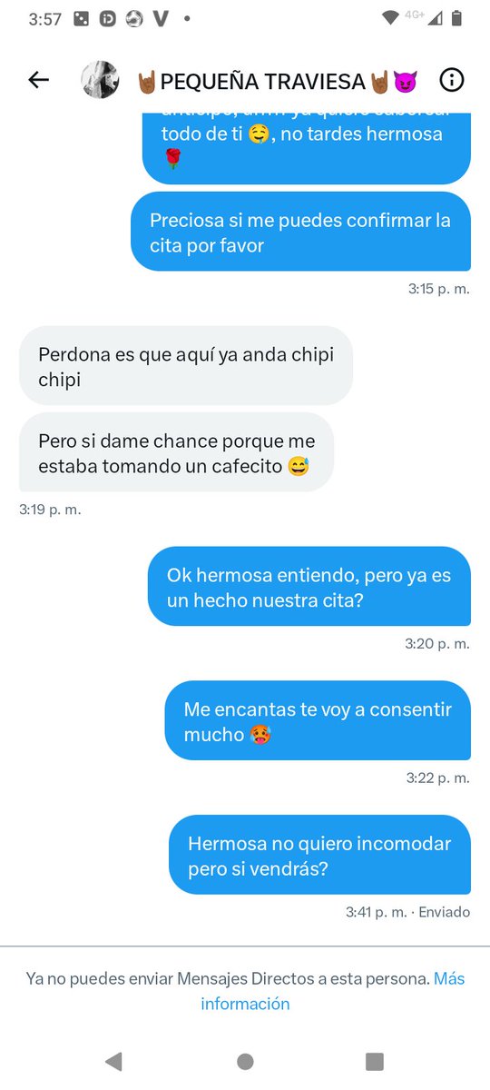 mythzael's tweet photo. Ayúdenme a compartir esta cuenta que pide depósito, se lo roba y bloquea. #reportescort https://t.co/sn4SE3i6fz