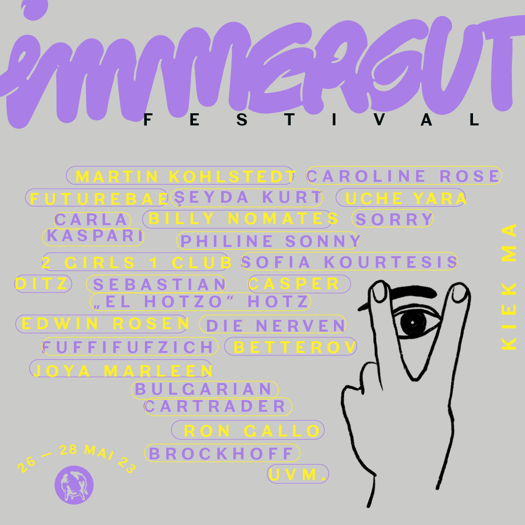 Immergutrocken's tweet photo. Na, kiek ma! 👀 Gar nicht mehr lang bis zur nächsten Festivalausgabe und wir freuen uns umso mehr über elf neue Namen am Bürgerseeweg! 
Karten gibt es unter: https://t.co/ShsTURlae5
#immergut2023 #immergutfestival #kiekma https://t.co/ovBjxXuIYR