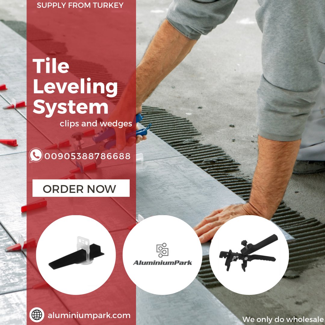 Aluminiumpark's tweet photo. Supply Tile Leveling System Clips from Turkey. Write us your order demand to our Whatsapp Line: 
https://t.co/KFOWcxAKdm

#tiles #tiling #flooring #bathroom #tilelevelingsystem #levelingsystem #levelingclips #tilestore #nivellement #nivelliersystem #tilespacer #ceramics #Turkey https://t.co/Iq0urjtlSd