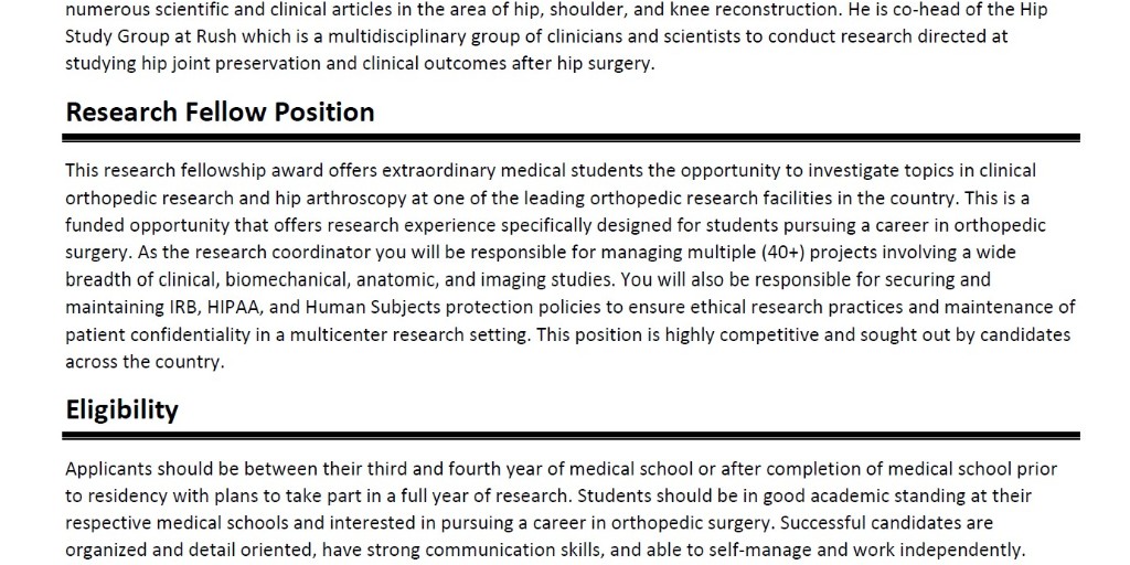 shanenhomd's tweet image. Please see below for a research opportunity for those unmatched in the 2023 cycle. Send CV, cover letter/personal statement, and any other documents (scores) #orthotwitter #orthomatch #orthomatch2023 #match2023