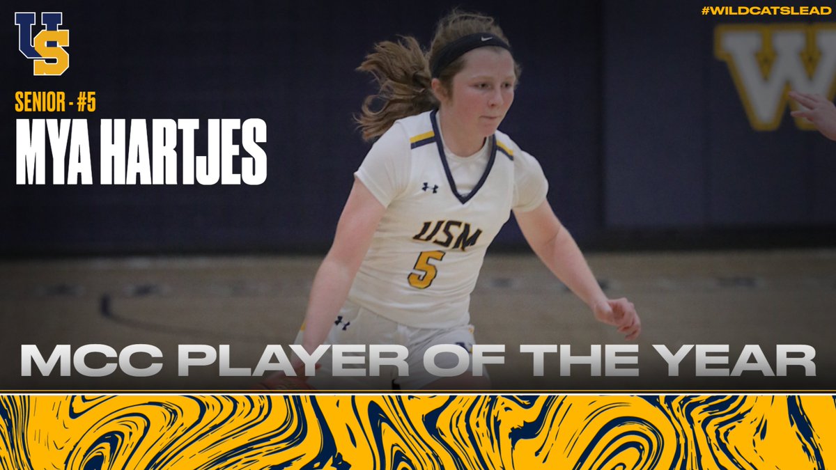 USMathletics's tweet photo. Mya Hartjes was named the 2022-23 Midwest Classic Conference Girls Basketball Player of the Year! Congratulations Mya! 

@usmsocial @USMAthleticsAD
#WildcatsLead https://t.co/TpLOUo7xWV