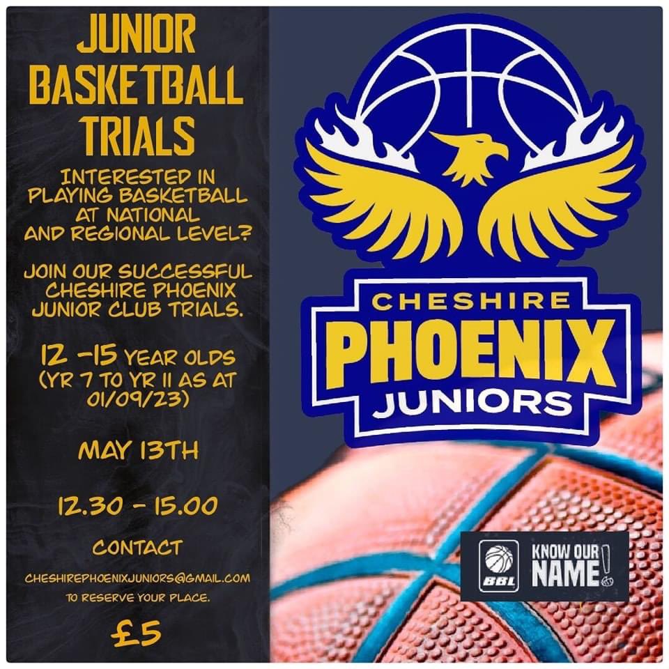 ToniEager's tweet photo. U12 - U16 Open Trials 13th May

To reserve a place email cheshirephoenixjuniors@gmail.com https://t.co/SiAAqMCA7m